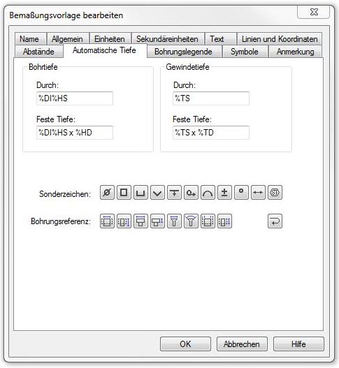 Bemaßungsformatvorlage
